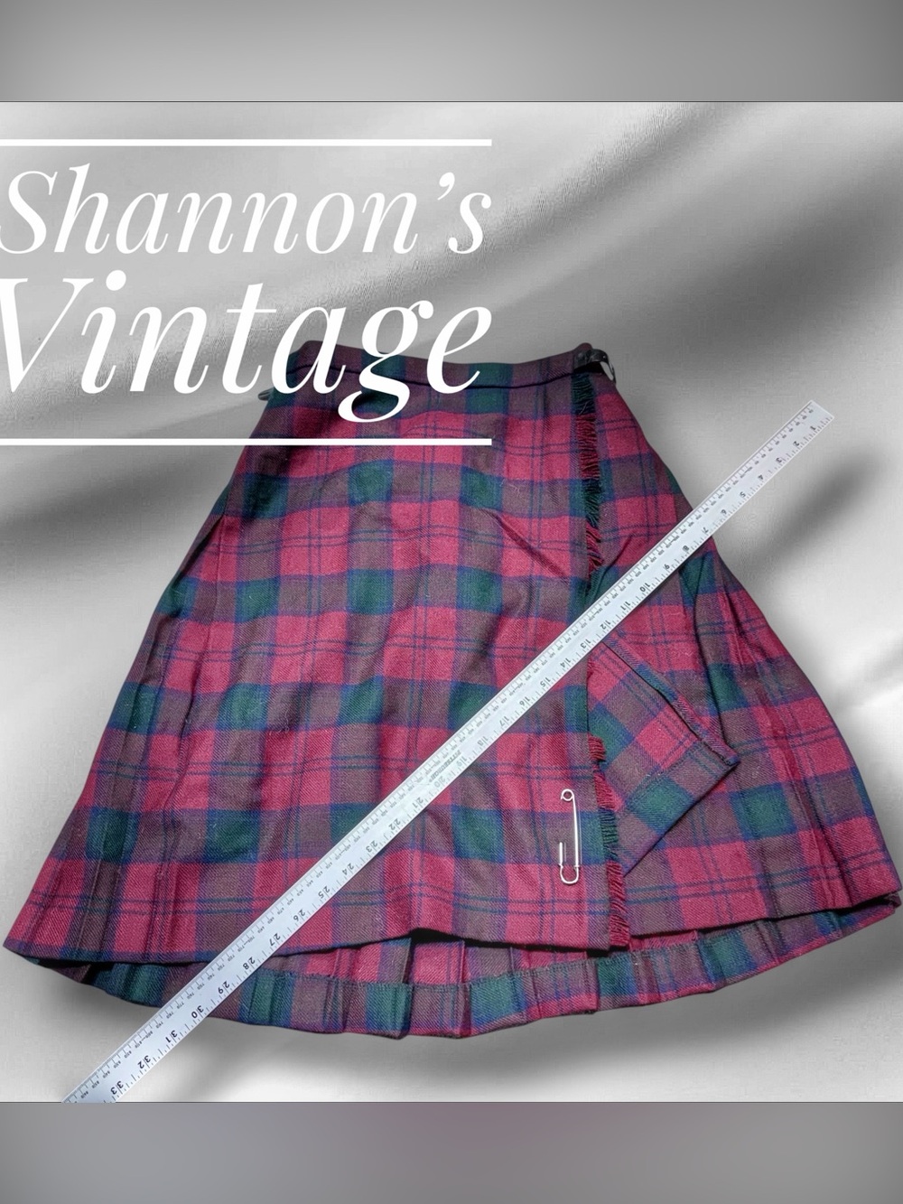 Highland Home Industries Women’s sz 10 Wool Tartan Plaid Kilt Skirts A50